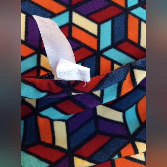 One Size LuLaRoe OS Leggings Geometric Colorful Buttery Soft - Picture 6 of 7